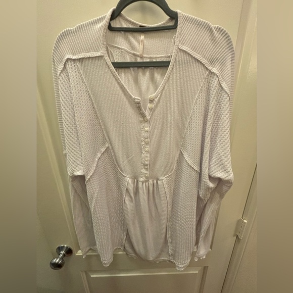 Free People Thermal Tunic with Buttons and Yoking - Picture 1 of 4